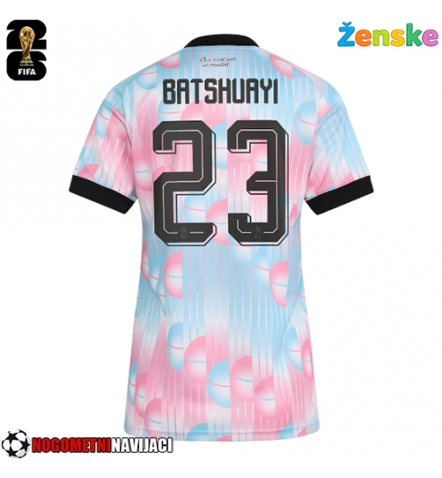 Ženske Nogometnih dresov Belgija Michy Batshuayi #23 Gostujoči SP 2026 Kratki rokavi Ženske Nogometnih dresov Belgija Michy Batshuayi #23 Gostujoči SP 2026 Kratki rokavi